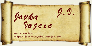 Jovka Vojčić vizit kartica